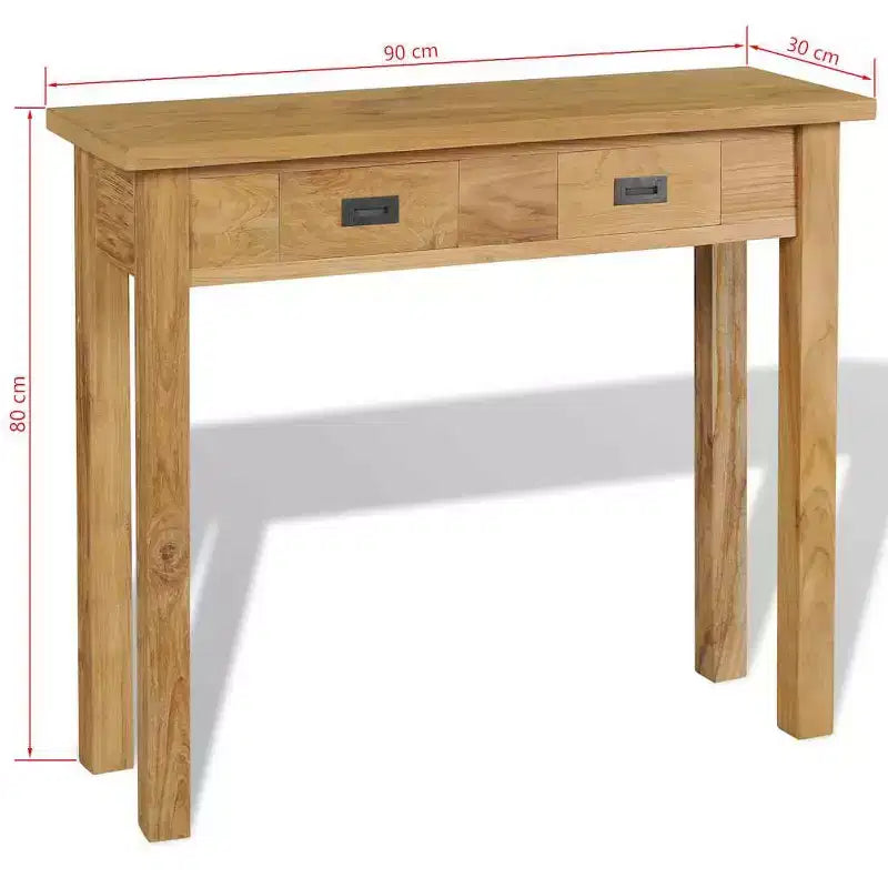 Consolle in Teak Massello 90x30x80 cm