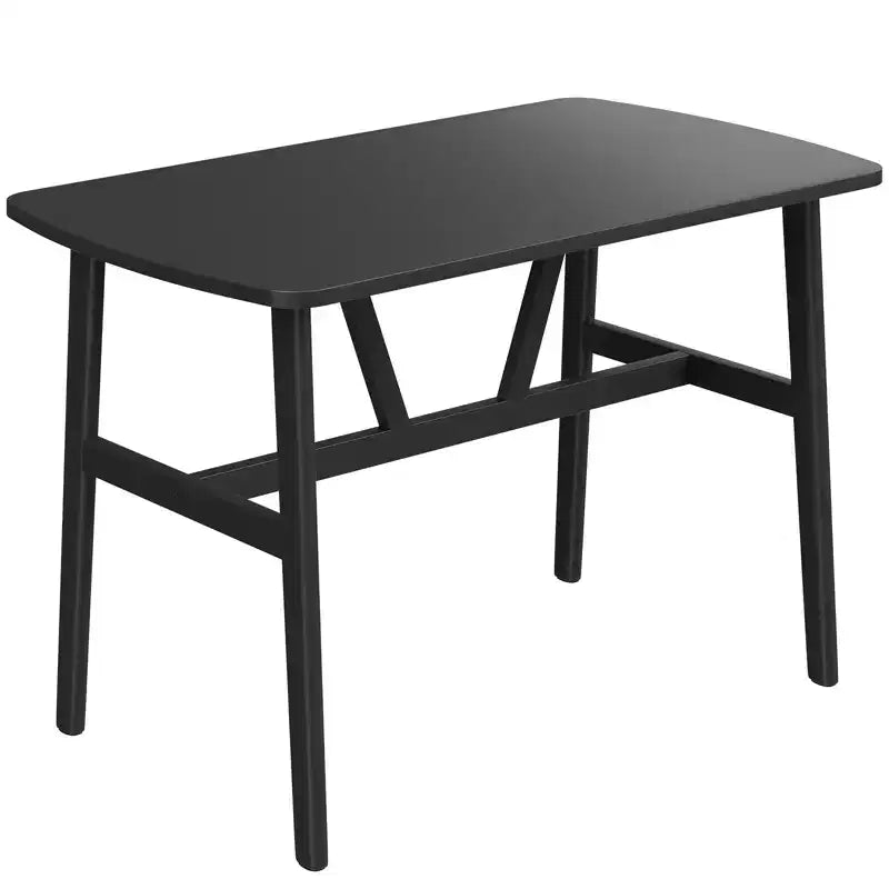PexFix Tavolo da pranzo 47 per 4-6 persone, tavolo da cucina in legno, tavolo da pranzo moderno con robusto telaio in metallo per sala da pranzo, cucina, nero