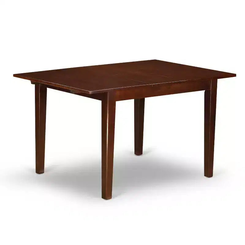 Sedie da pranzo rettangolari in lino HomeStock con finitura mogano