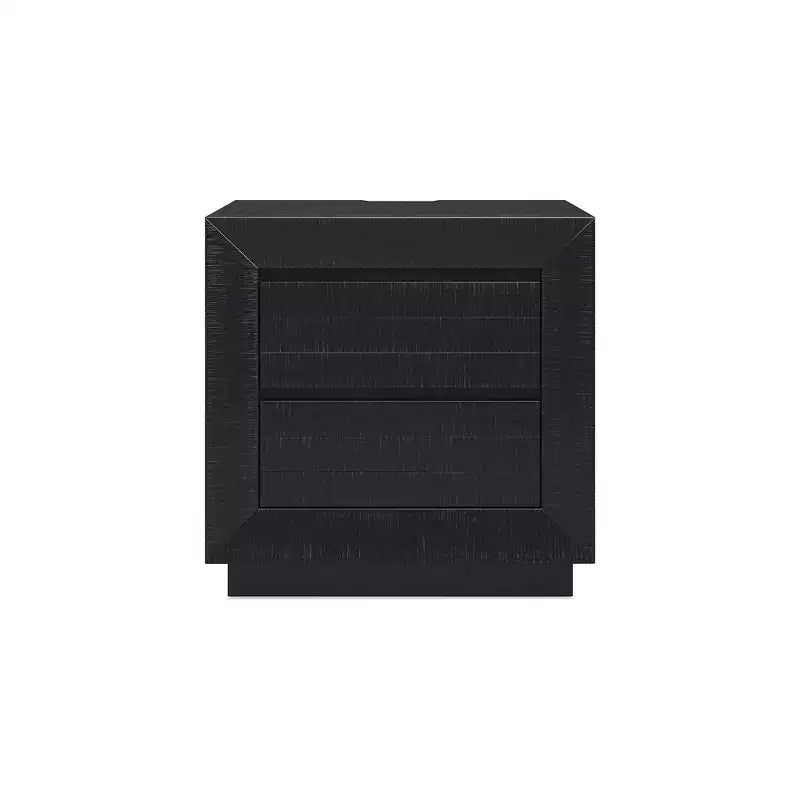 Londer comodino con ricarica e due cassetti - Comodino moderno stile farmhouse nero