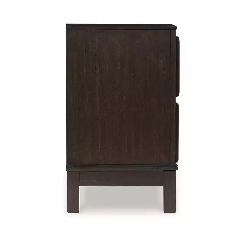 Comodino Vanmore Contemporary a 2 cassetti, Marrone scuro