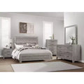 Comodino Okak in Stile Rustico con 2/5 cassetti e Ferramenta in Metallo Nero, Cassettiera in Legno per Camera da Letto