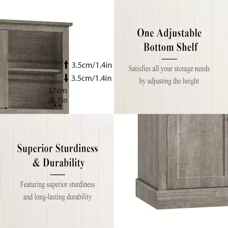Dispensa con cassetti e ripiani regolabili, Mobile da cucina indipendente alto 180 cm con supporto per microonde, Mobile a credenza