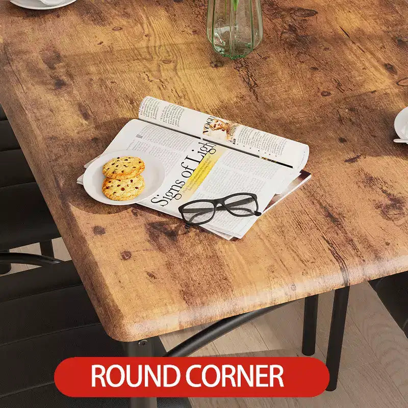 Tavolo da pranzo, tavolo da cucina con sedie imbottite, set tavolo da pranzo quadrato in legno per piccoli spazi, cene, appartamenti