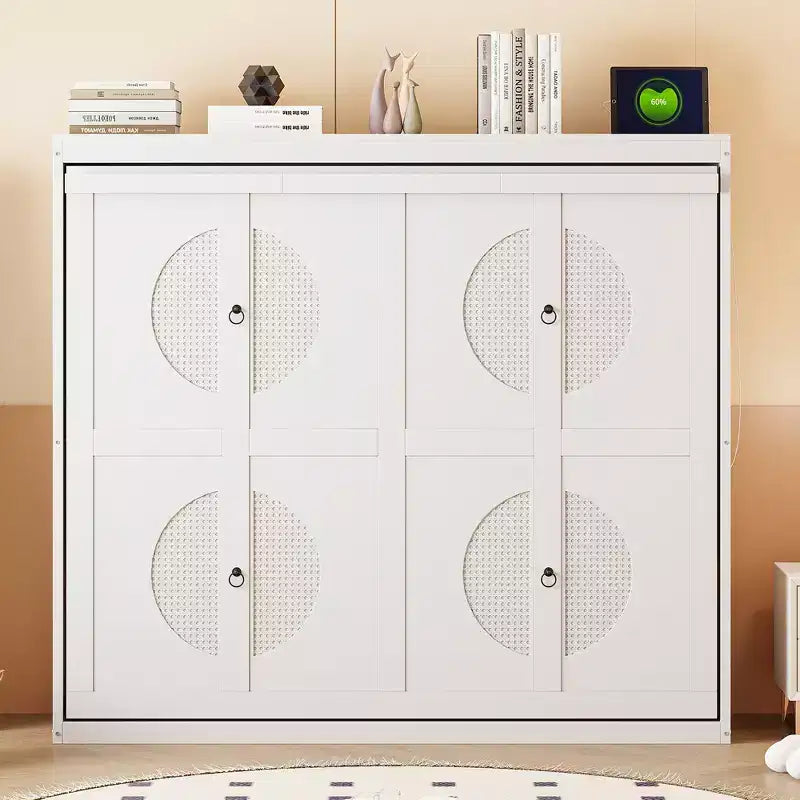 Letto a scomparsa in legno GDFStudio con porte di ricarica