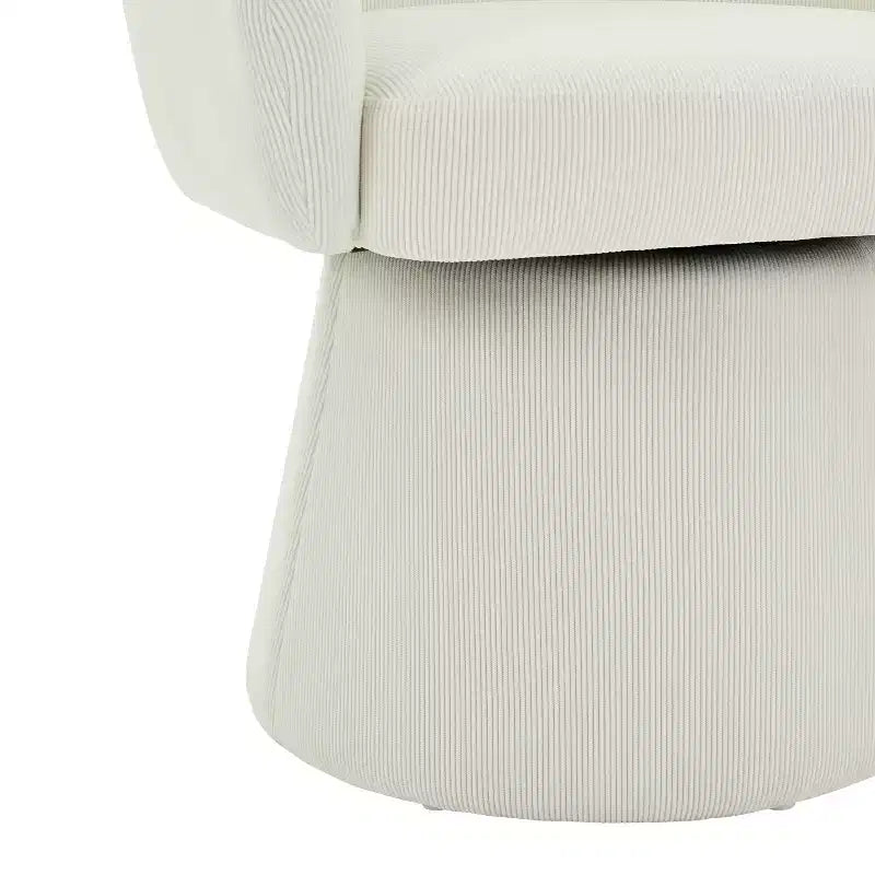 Poltrona girevole Thane in velluto a coste, stile moderno di metà secolo