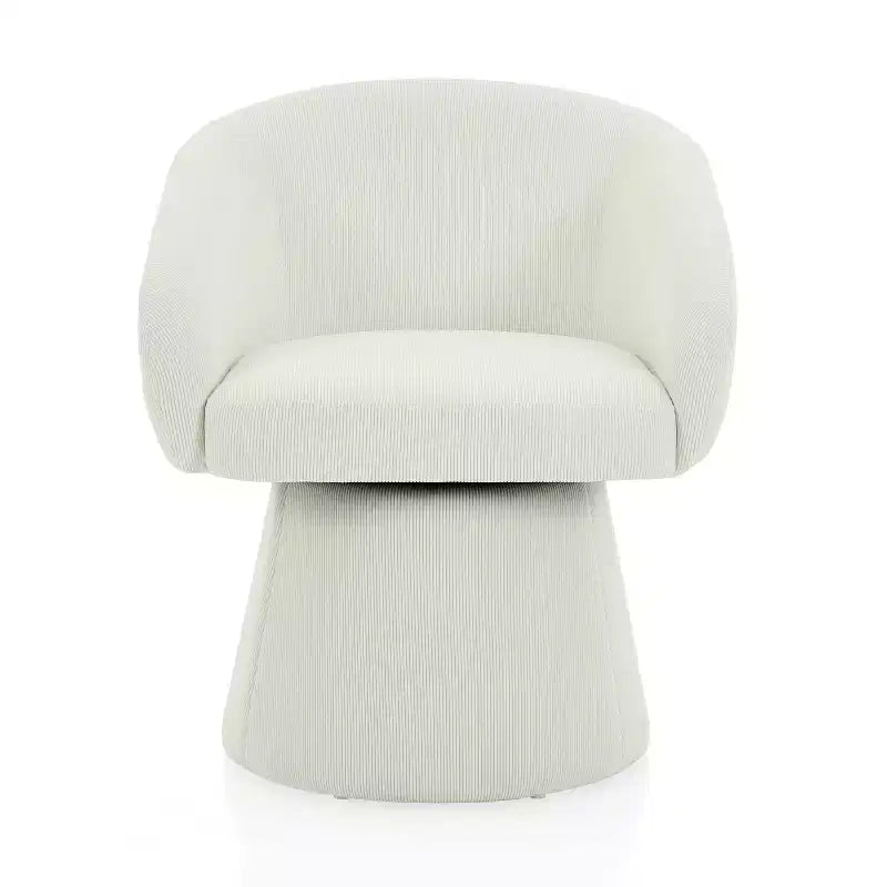 Thane Mid-Century Modern Swivel Corduroy Upholstered Accent Chair