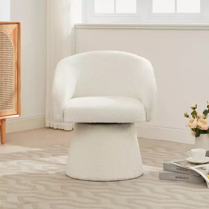Thane Mid-Century Modern Swivel Corduroy Upholstered Accent Chair