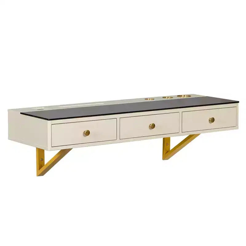 Okak Mobile Bagno Moderno Sospeso con Cassetti, Scrivania da Toilette da Parete Multifunzione per Camere da Letto, Bagno