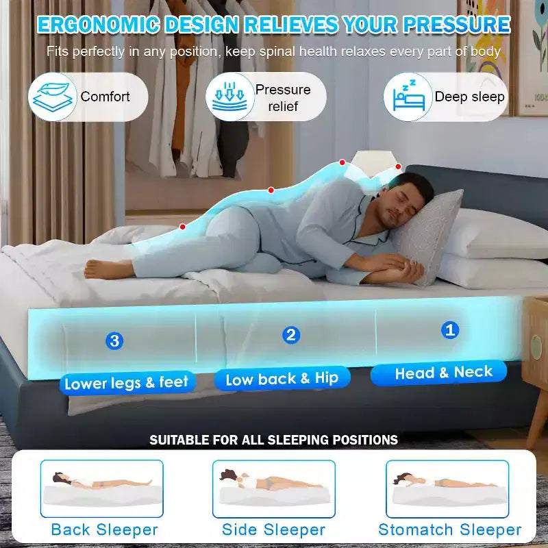 Materasso 6 Pollici in Memory Foam con Carboni Attivi di Bambù, Materasso di Media Durezza Certificato CertiPUR-US