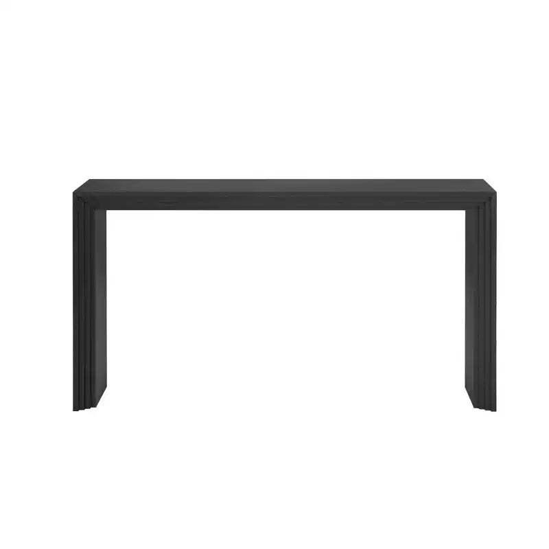 Okak Tavolino Consolle Moderno con Impiallacciatura di Paulownia, Tavolo da Ingresso con Design Unico e Piano Spesso, Tavolo d'Appoggio per Foyer, Salotto