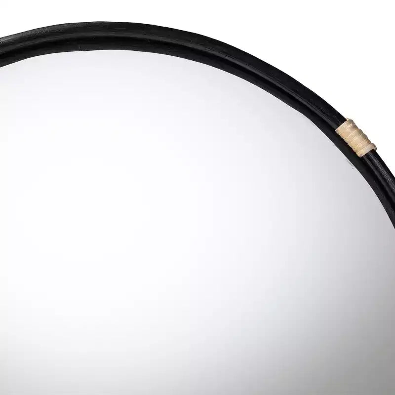 Specchio rotondo da parete in rattan Bali e Parigi