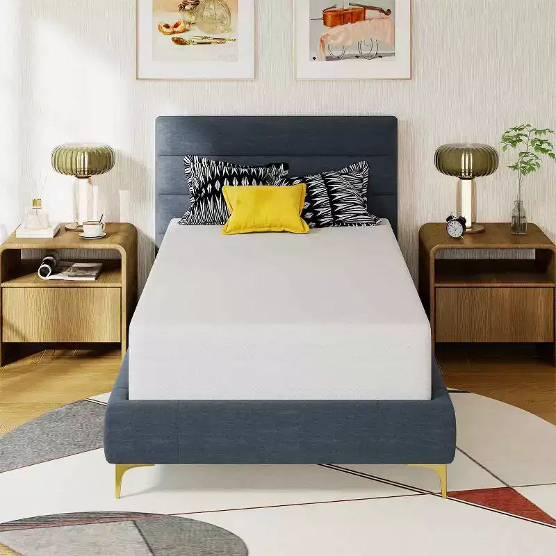 Materasso 12 pollici in Memory Foam con carbone di bambù, durezza media, certificato CertiPUR-US