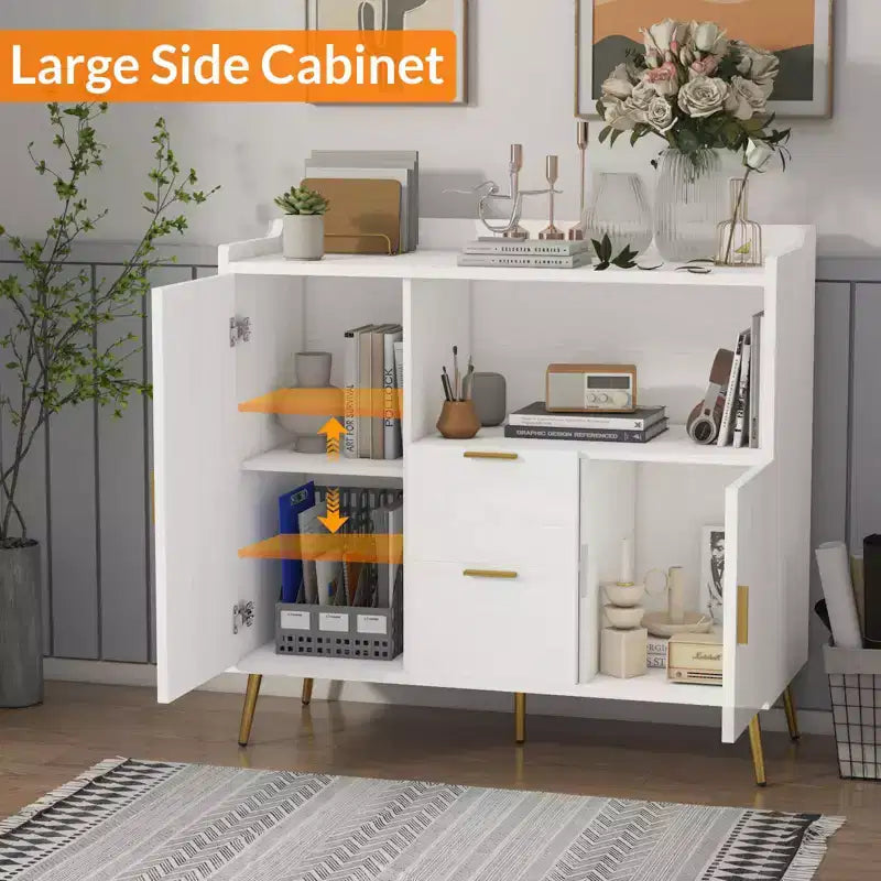 Mobile microonde da cucina da 100 cm, credenza stile rustico con contenitori e cassetti