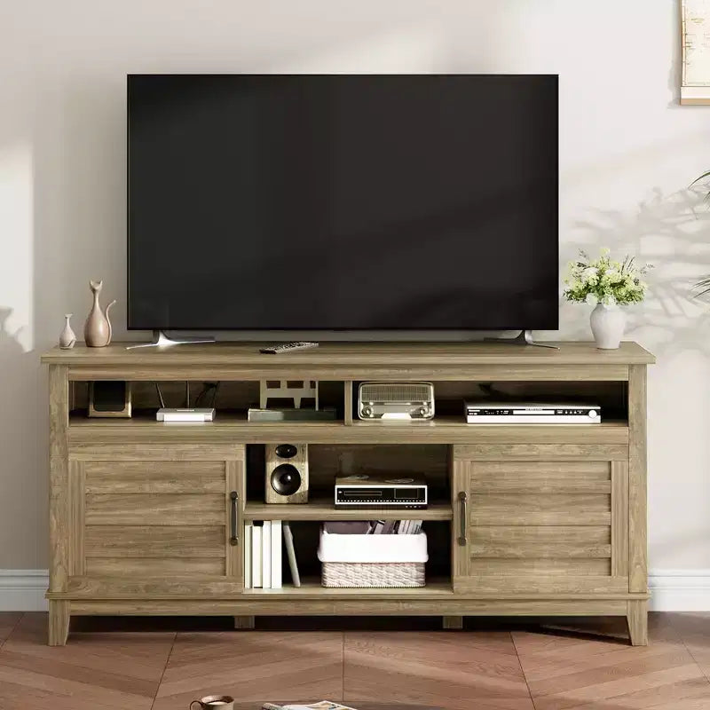 Mobili TV e Console, Mobile TV Moderno per Televisori fino a 63'', Centro di Intrattenimento con Ripiani Regolabili, Consolle TV Multimediale per Soggiorno, Camera da Letto