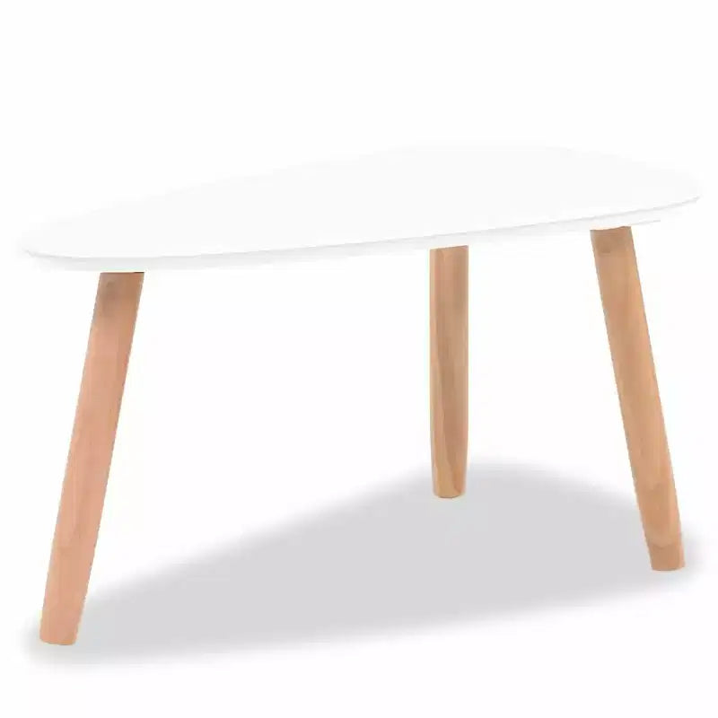Tavolino da caffè bianco in legno massello di pino, MDF resistente